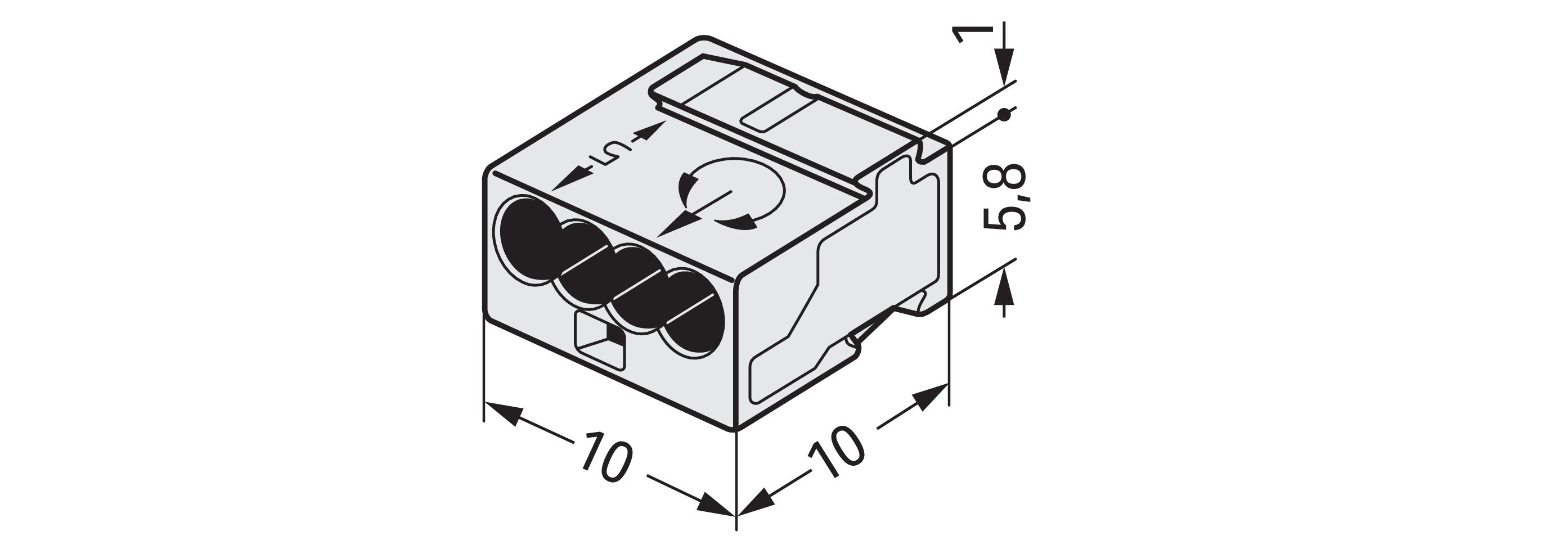 wago Rasialiitin wago 243-304 4-nap,har,0.2-0.75mm2