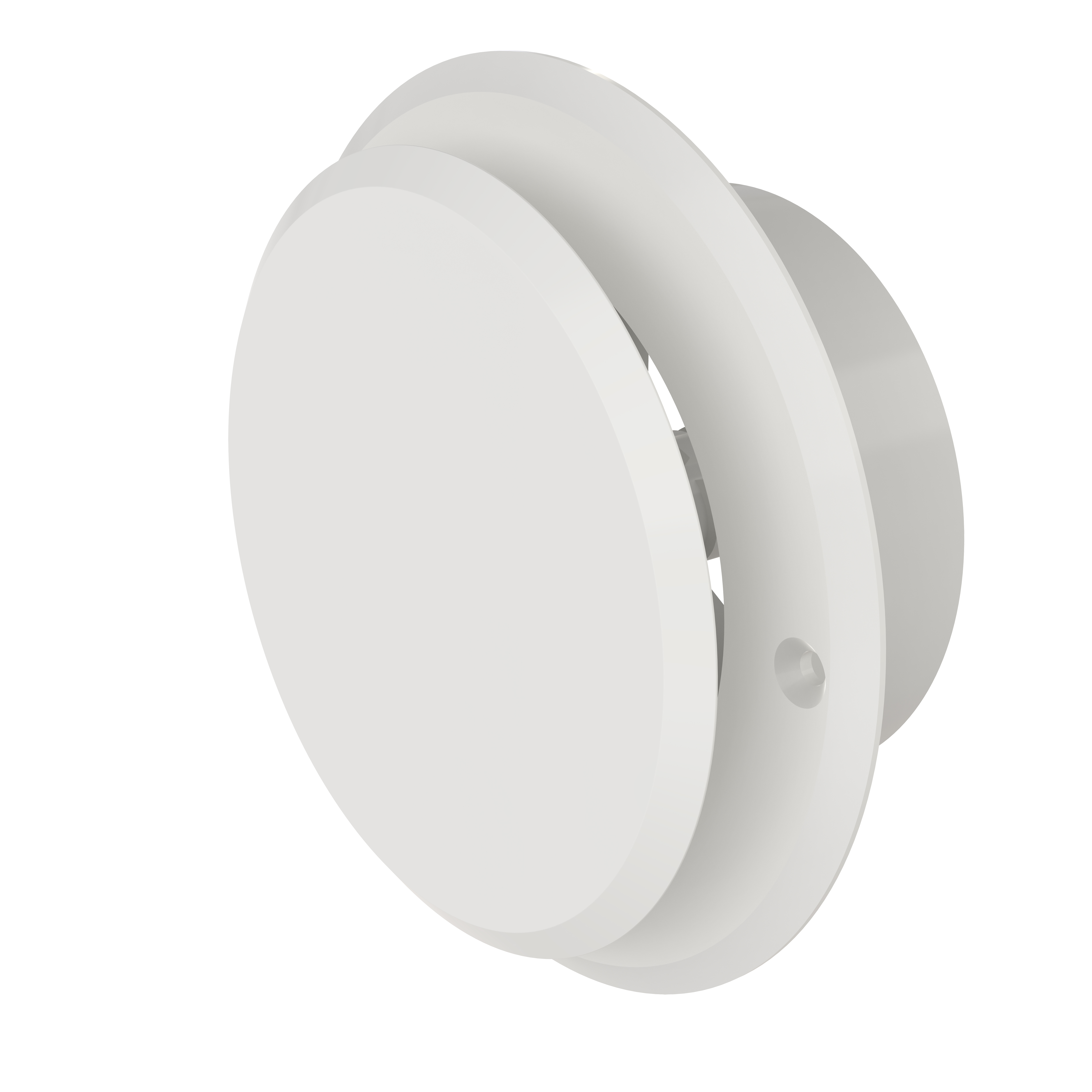 Tallerkenventil rund plast 4"