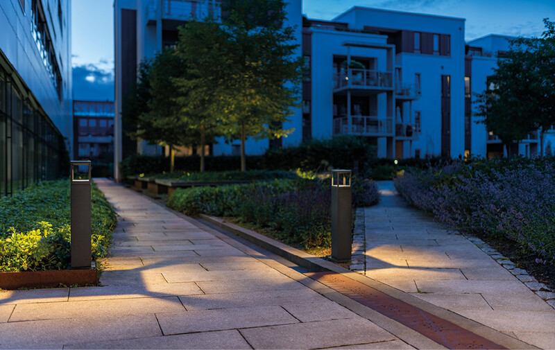 sg armaturen Bollard luminaire fagernes 3000k pir bl