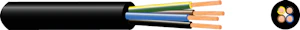 kajote Cable for pole luminaire mpk 5 x 1,5 s black c100