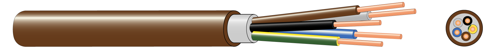 INSTALLATION CABLE MMJ 5G2.5  BROWN