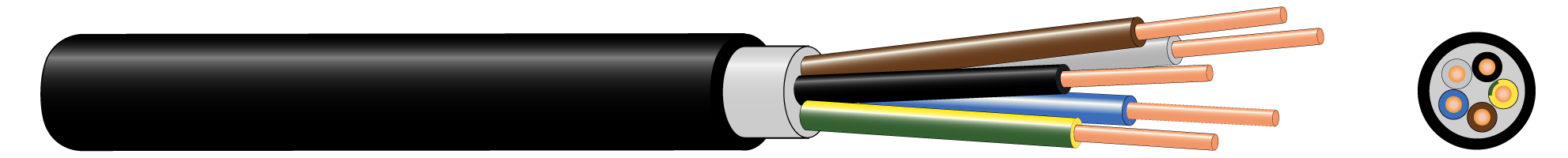 INSTALLATION CABLE MMJ 5G2.5  BLACK COIL