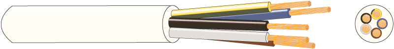 INSTALLATION CABLE MSK 3G1.5  WHITE COIL100