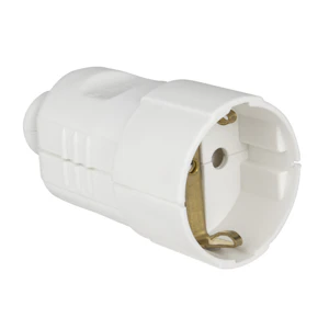 pce Jätkupesa pce maandusega valge 250v/16a ip20