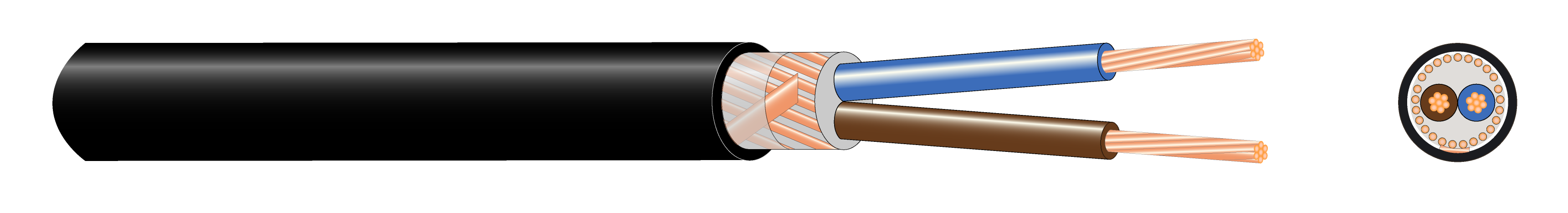 COPPER POWER CABLE MCMK 2x16+16 DRUM500