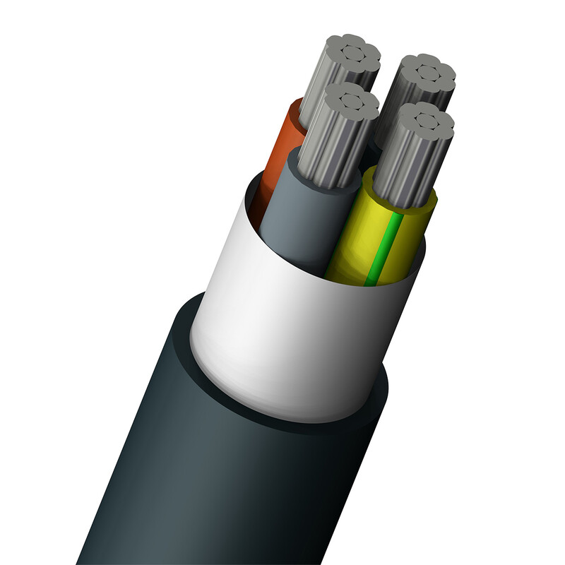 ALUMIINIVOIMAKAAPELI AXMK-PE 4G25 S RM 0,6/1 kV