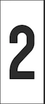 MERKINTÄKILPI H25 VA 25mm NUMERO 2, PSS 100
