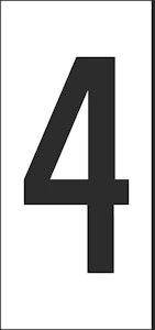 hammarprodukter Merkintäkilpi h50 va numero 4, pss 25