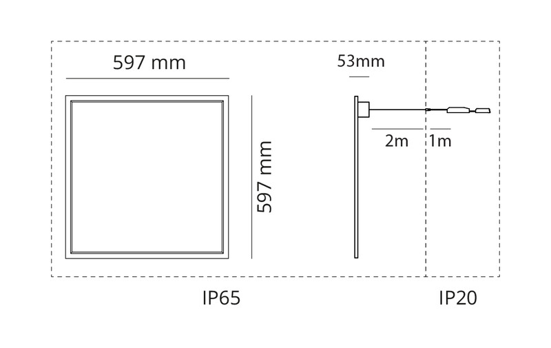 sg armaturen Modular luminaire sense ip65 eco 600x600 4k wh