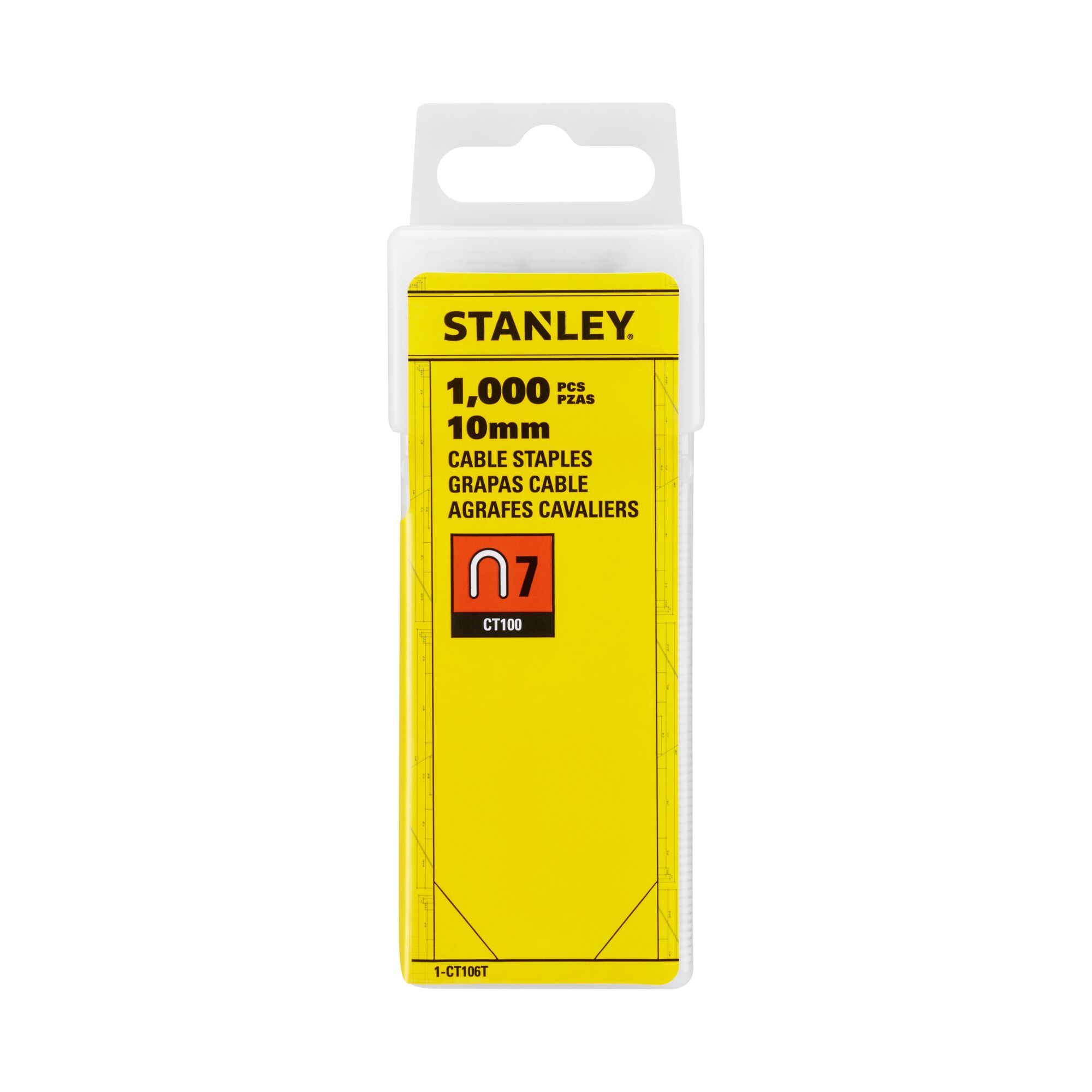 stanley Kaapelisinkilä stanley 10mm 1000kpl tyyppi 7ct100