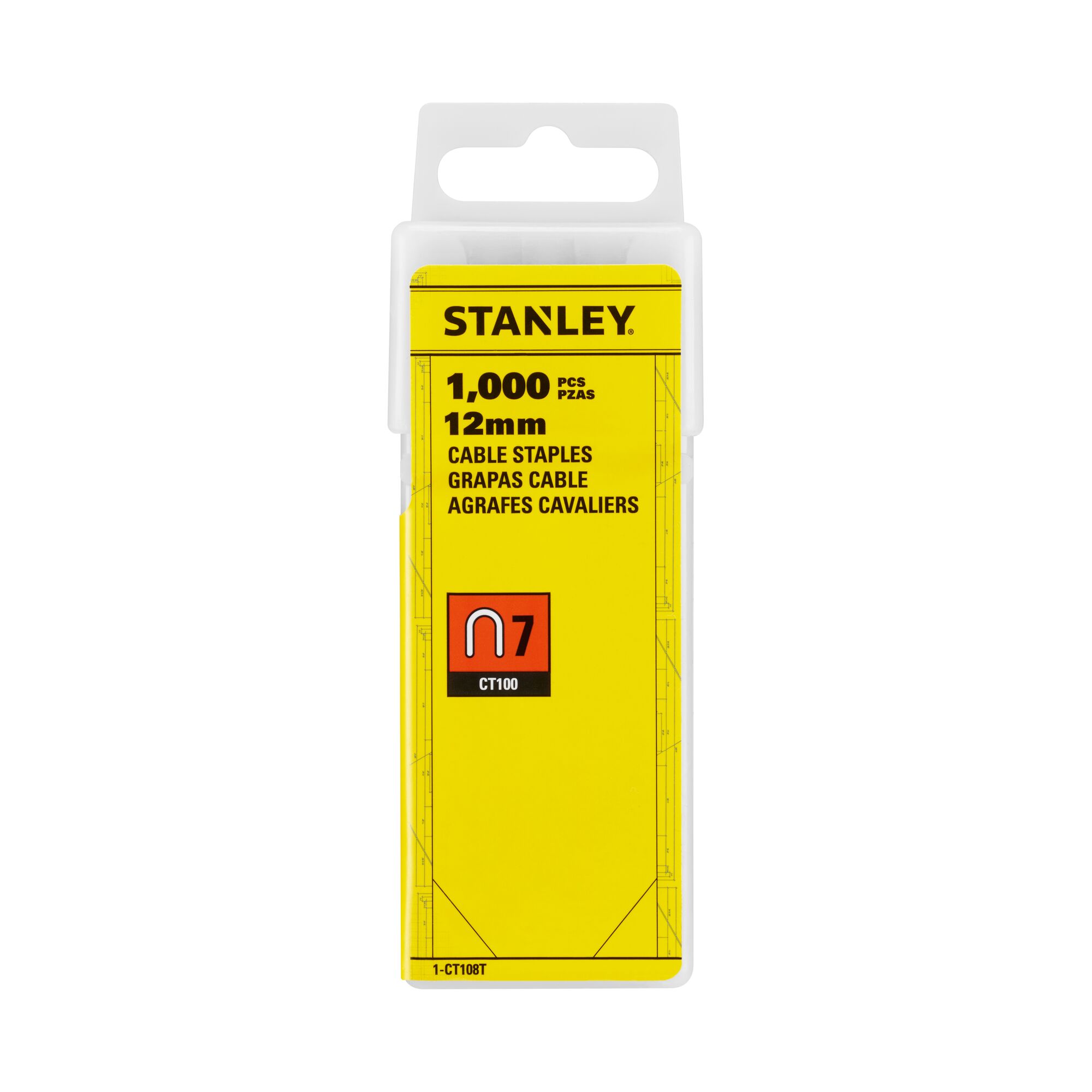 stanley Kaapelisinkilä stanley 12mm 1000kpl tyyppi 7ct100