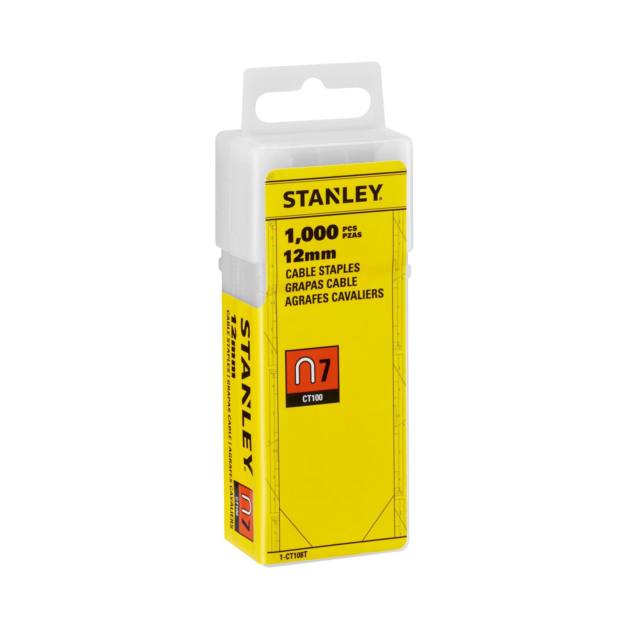 stanley Kaapelisinkilä stanley 12mm 1000kpl tyyppi 7ct100