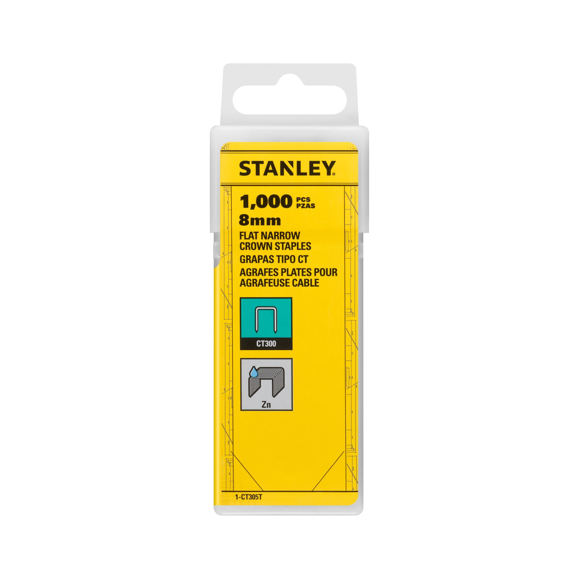 stanley Sinkilä stanley 8mm 1000kpl tyyppi ct