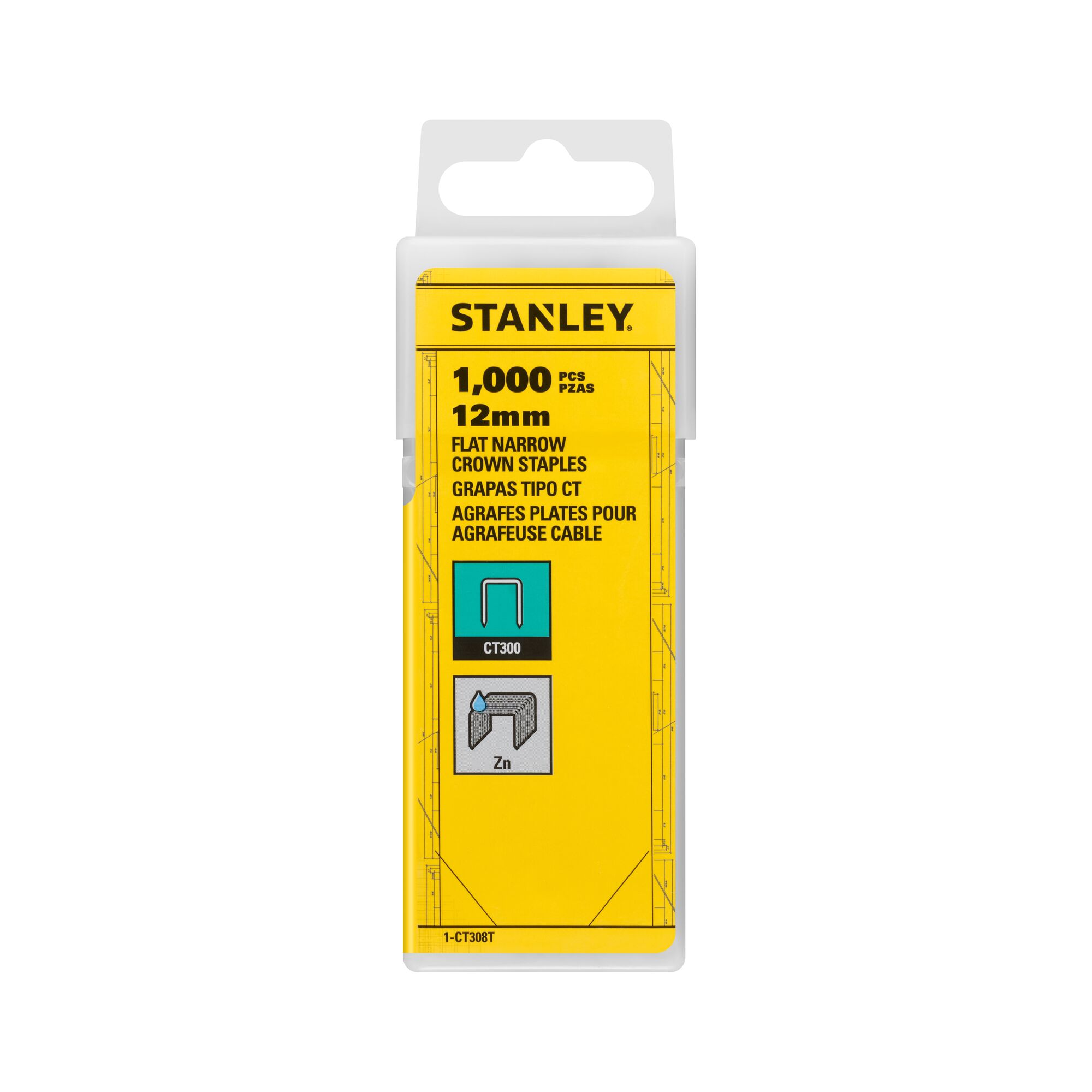stanley Sinkilä stanley 12mm 1000kpl tyyppi ct
