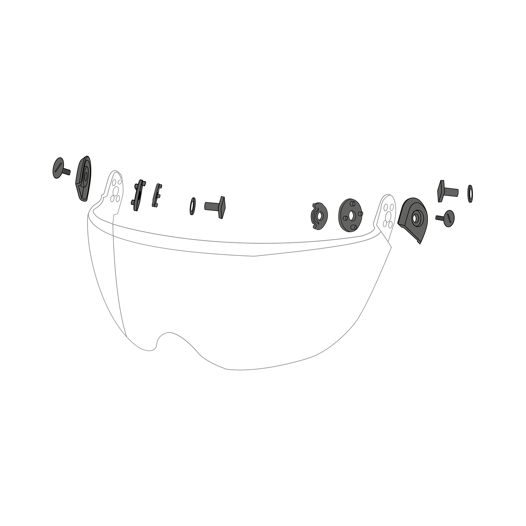 VISOR SCREWS GUARDIO THEIA VISOR