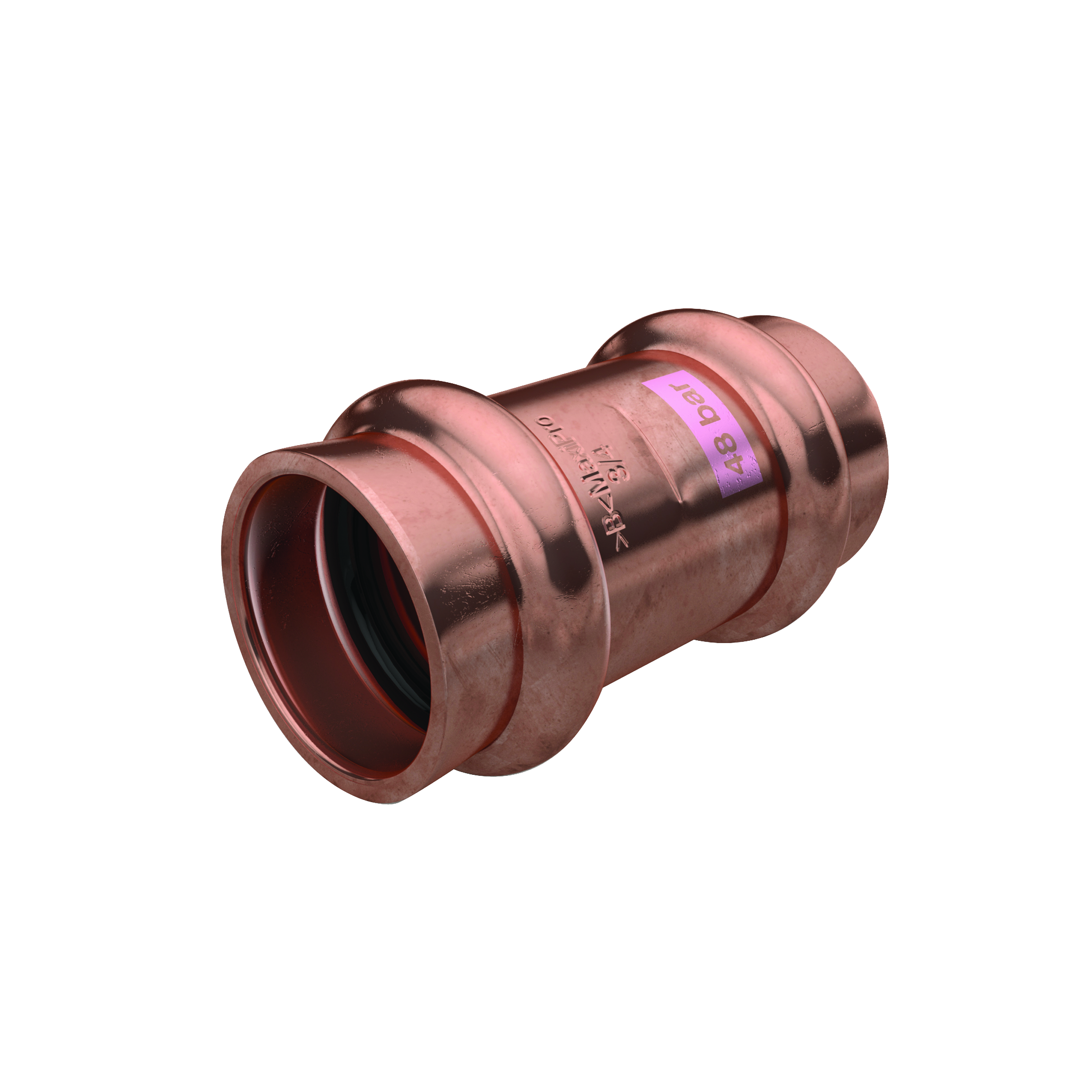 PRESS FITTING STRAIGHT COUPLER  3/8 REF