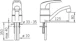 oras Washbasin mixer oras 1015 safira spout 125mm