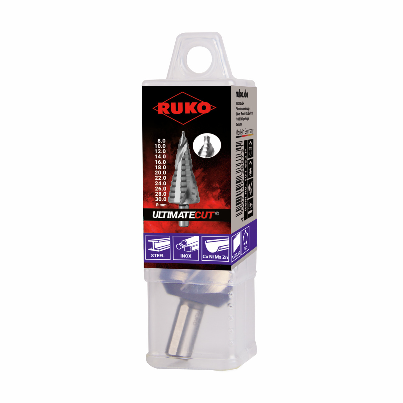 ruko Step drill ruko 8-30mm flowstep co5