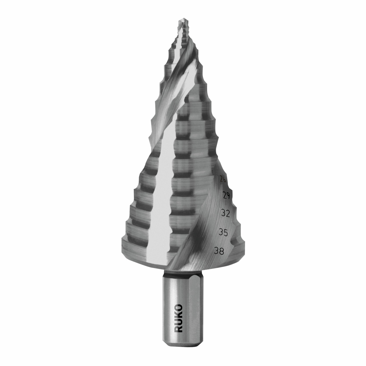 STEP DRILL RUKO 9-38MM FLOWSTEP Co5
