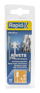 rapid Rivet rapid 4.0x18mm h.perf 50pcs