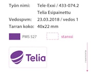TELIA LOGO-TARRA 40X22mm 160KPL/RULLA