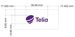 TELIA LOGO-TARRA 70X32mm 300KPL/RULLA