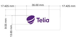 TELIA STICKER 70X32mm 300PCS/ROLL