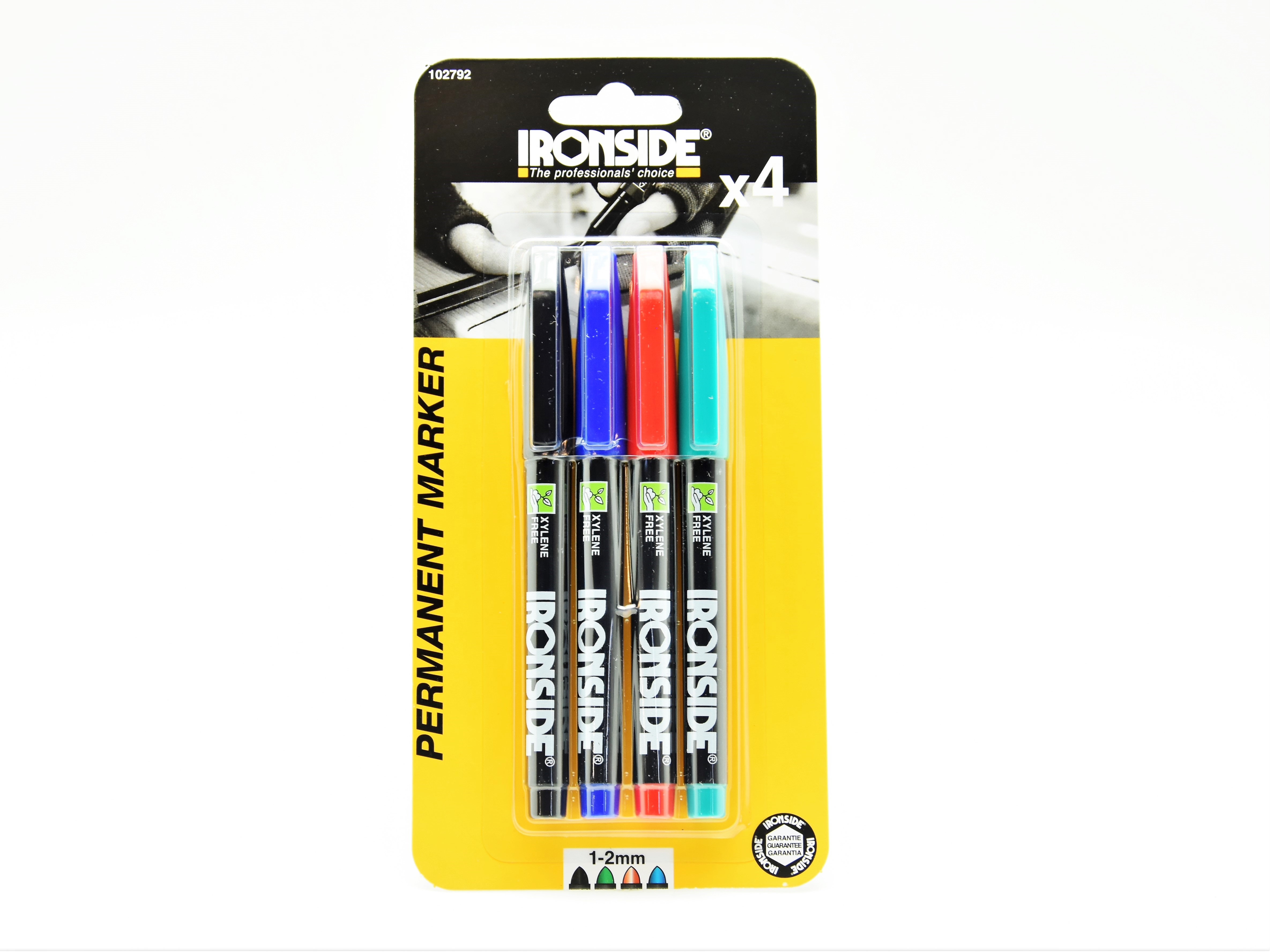PERMANENT MARKER SET IRONSIDE 4PCS