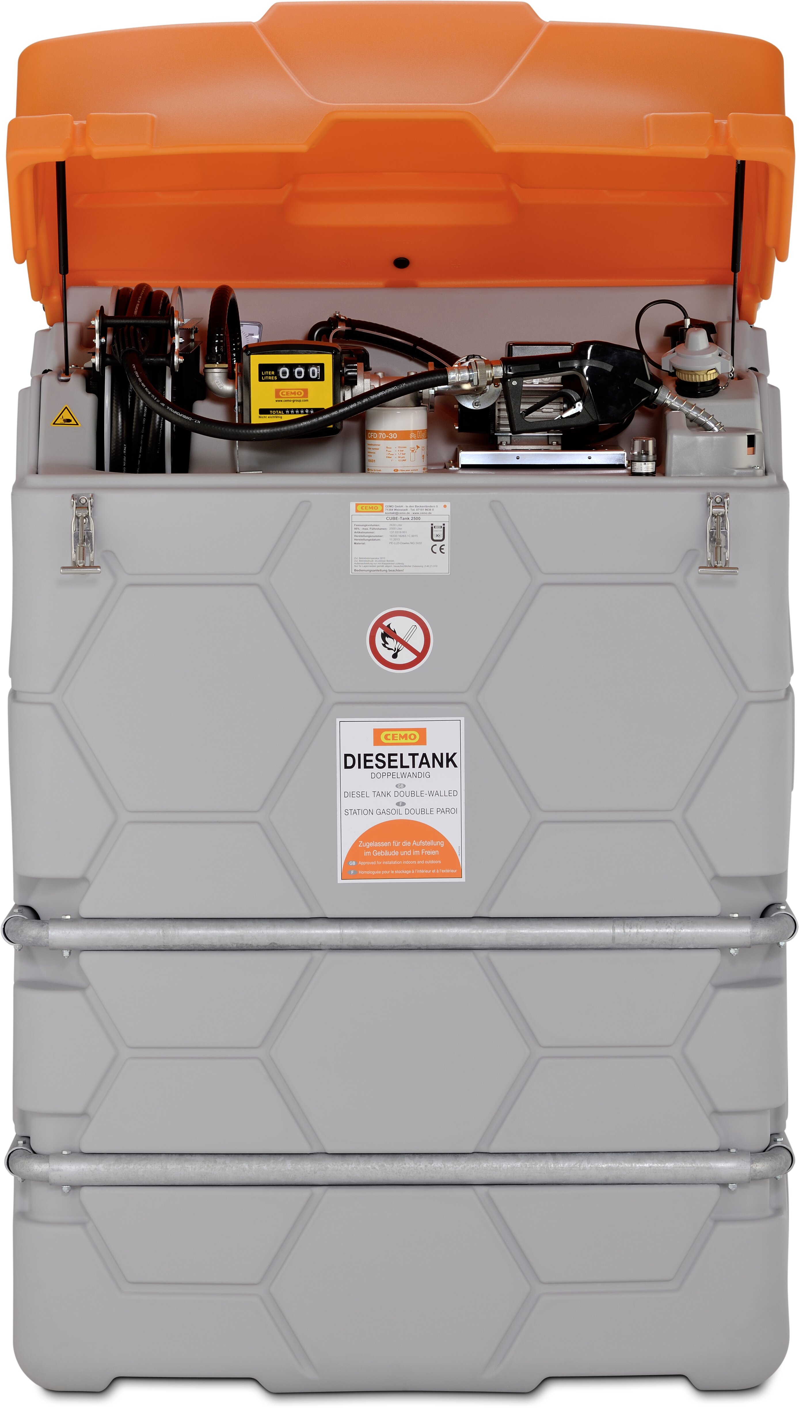 cemo Cube dieseltank 2 500l outside use premium