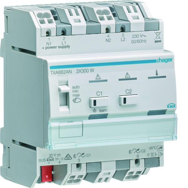 hager Valonsäädin knx txa662an 2x300w rlcpd din