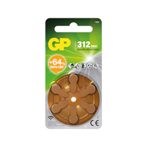 gpbm nordic Høreapparatbatteri za312/ar41/pr41 6-pk