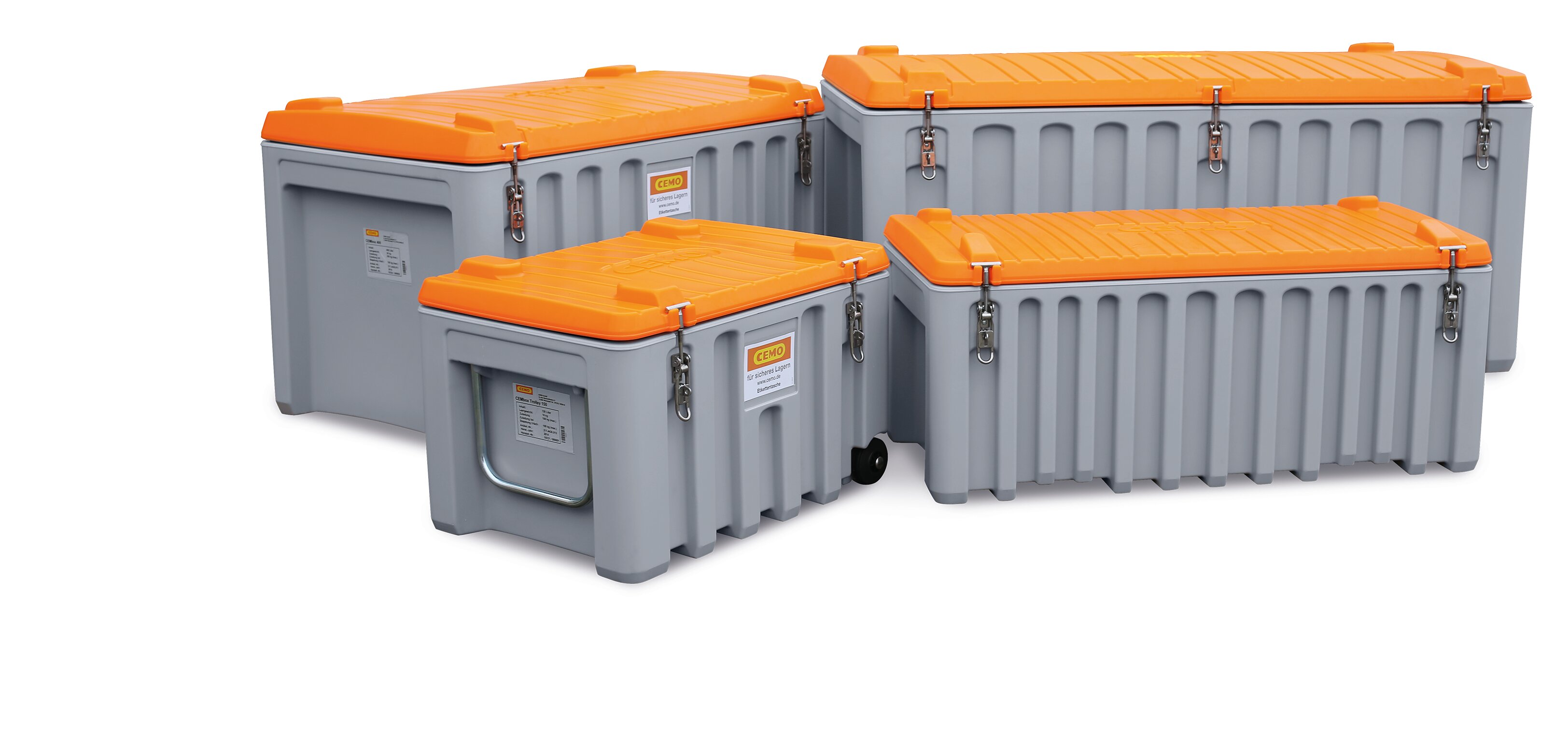 cemo Cembox 150l säilytyslaatikko harmaa/oranss