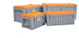 cemo Cembox 150l säilytyslaatikko harmaa/oranss