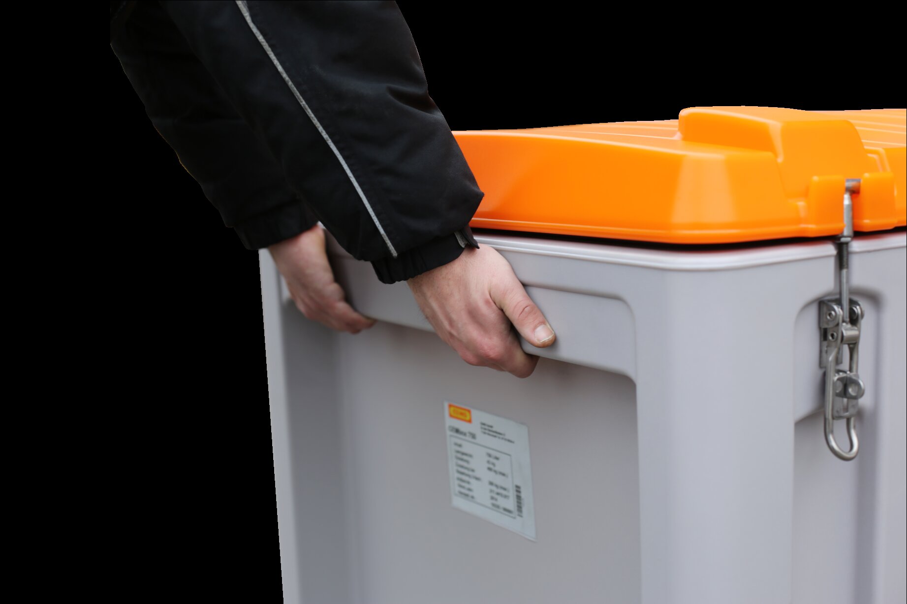 cemo Cembox 750l säilytyslaatikko harmaa/oranss