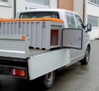 cemo Cembox 750l säilytyslaatikko harmaa/oranss
