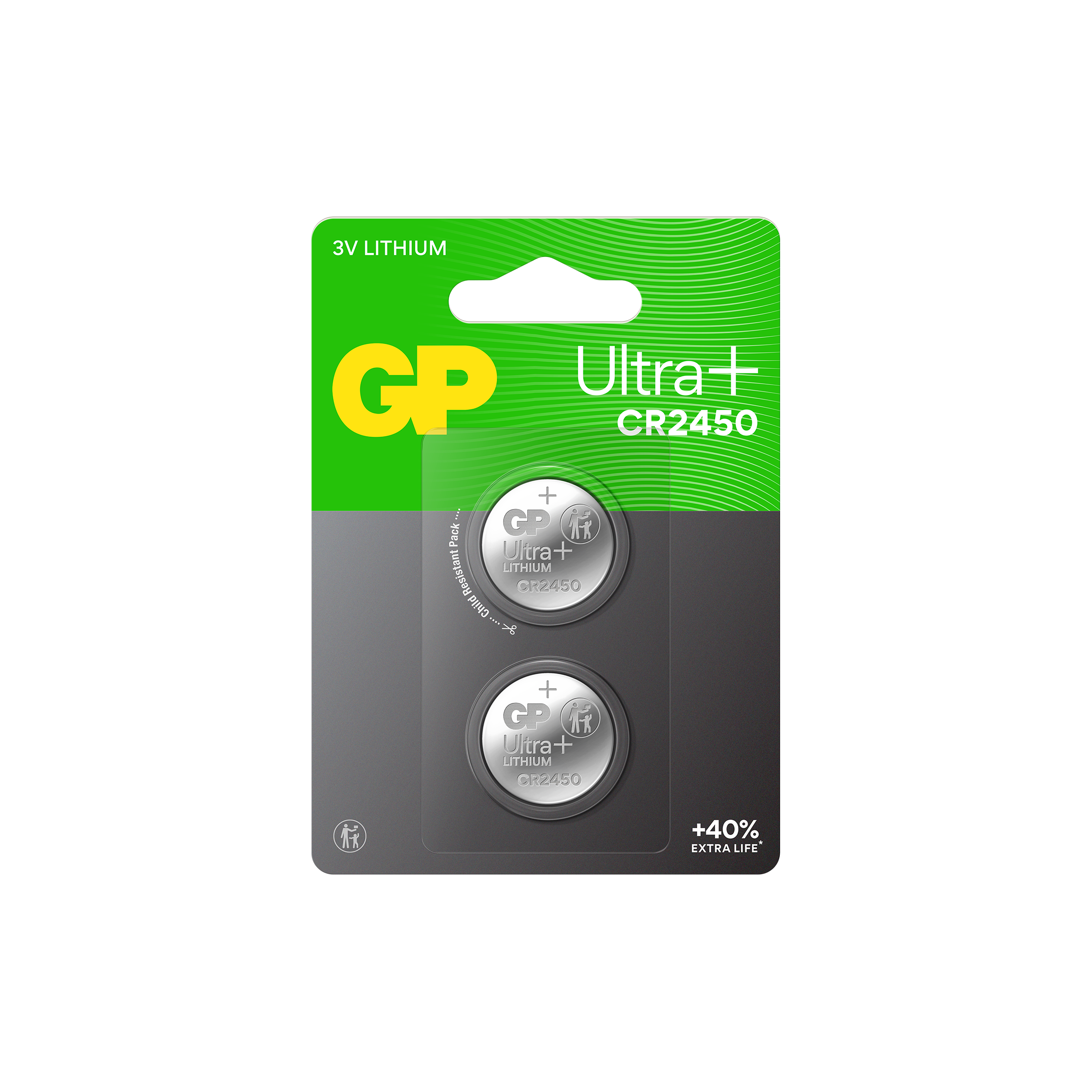 Batteri Ultra Plus Litium CR2450 2-pack
