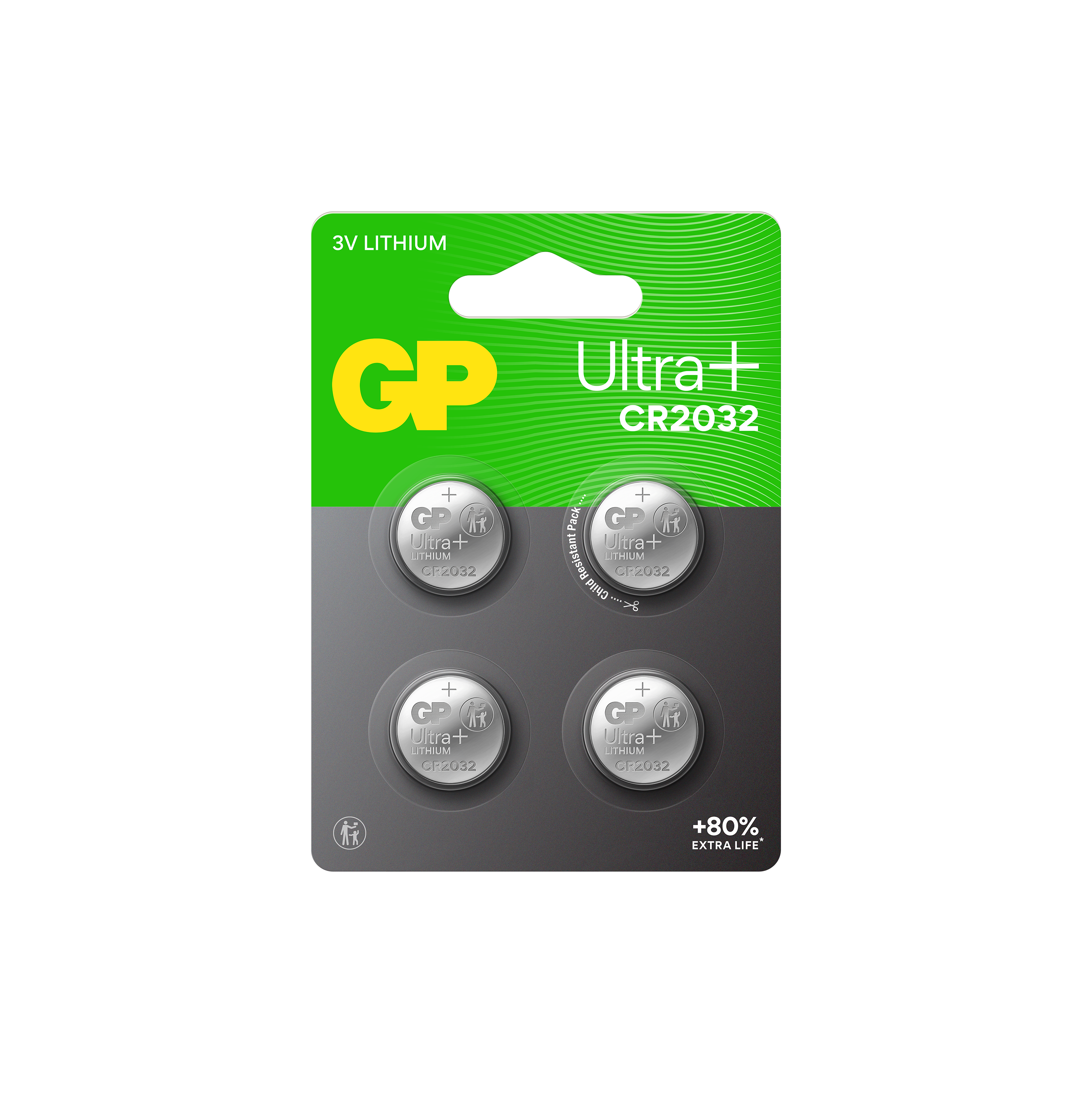 BATTERI LITHIUM CR2032 4-PAKK