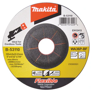 makita Metalo šlifavimo diskas inox 125x4,0x22,23 mm wa36p