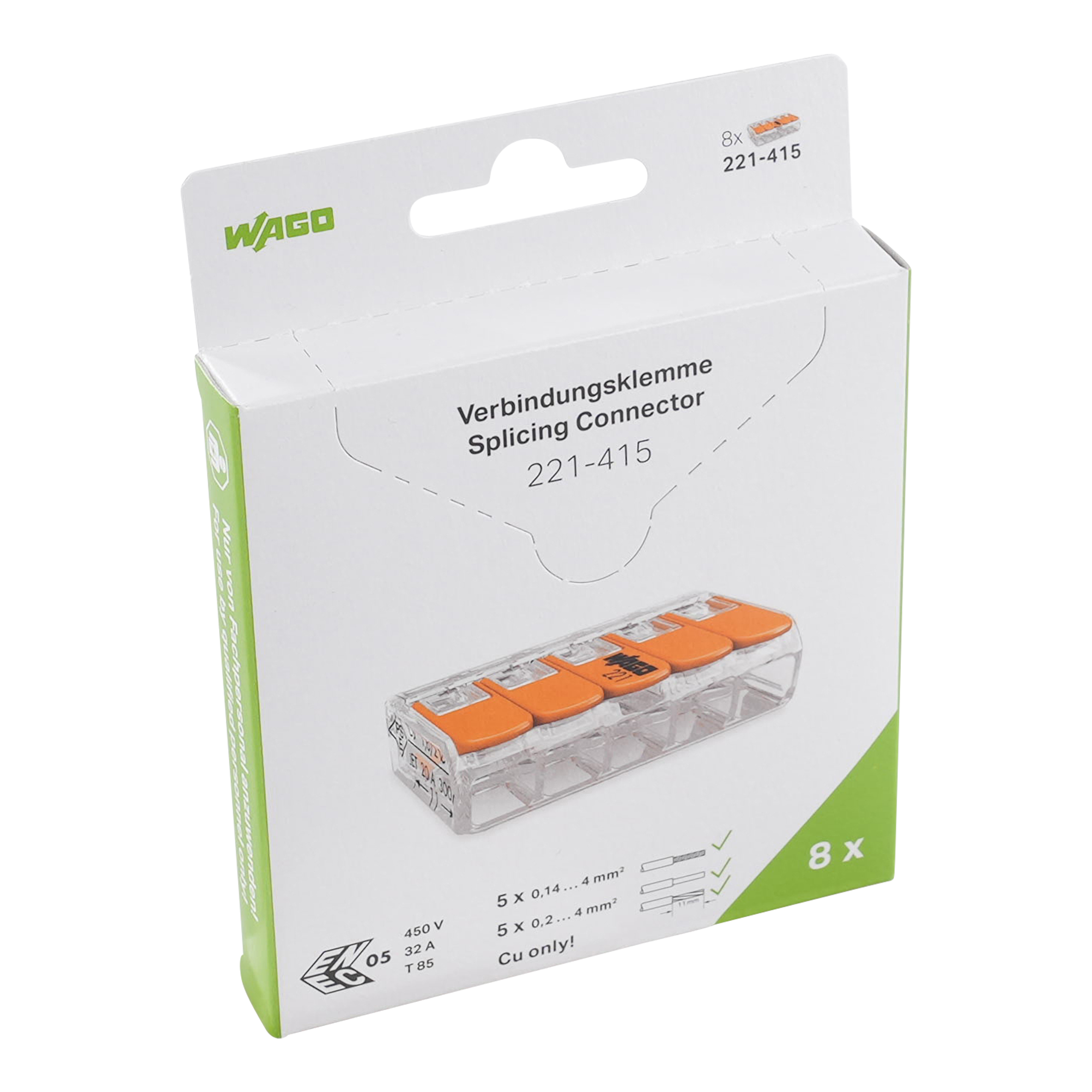 TOPPKONTAKT WAGO 221, 5-P BLISTER  (8pcs)