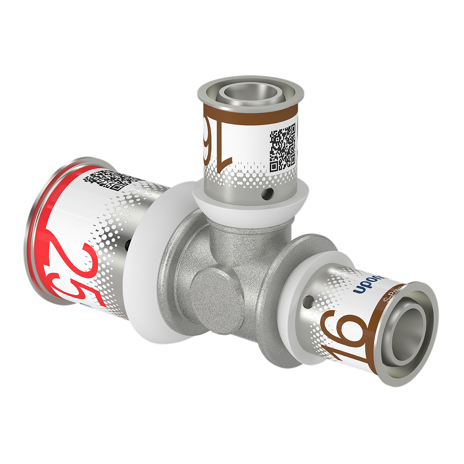 uponor Kompo t-haaraliitin uponor 25x16x16 s-press plus dr
