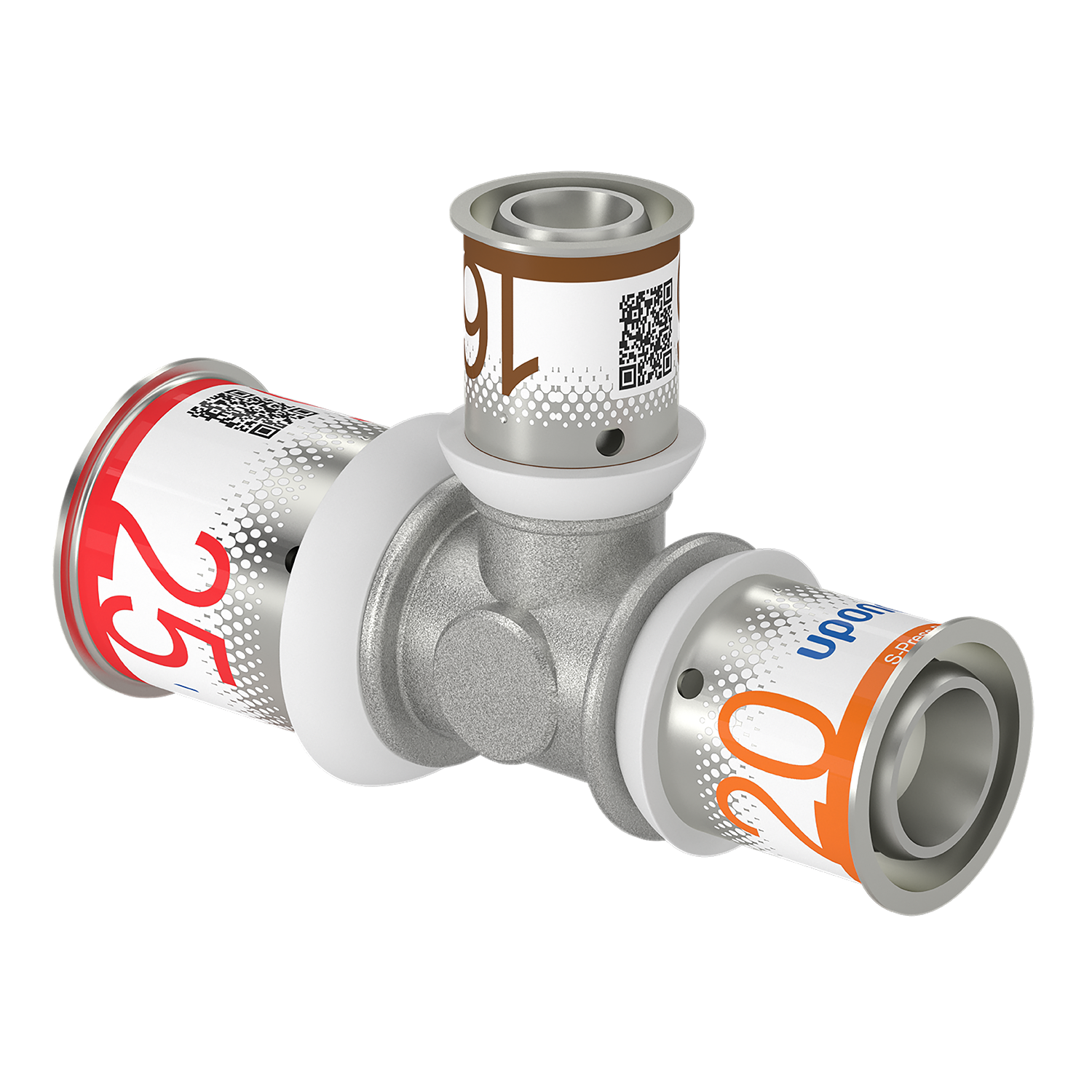 uponor Kompo t-koppling uponor 25x16x20 s-press plus dr