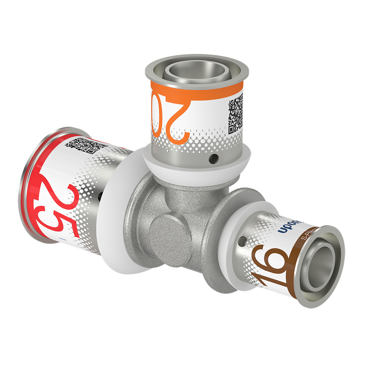 KOMPO T-HAARALIITIN UPONOR 25x20x16 S-PRESS PLUS DR