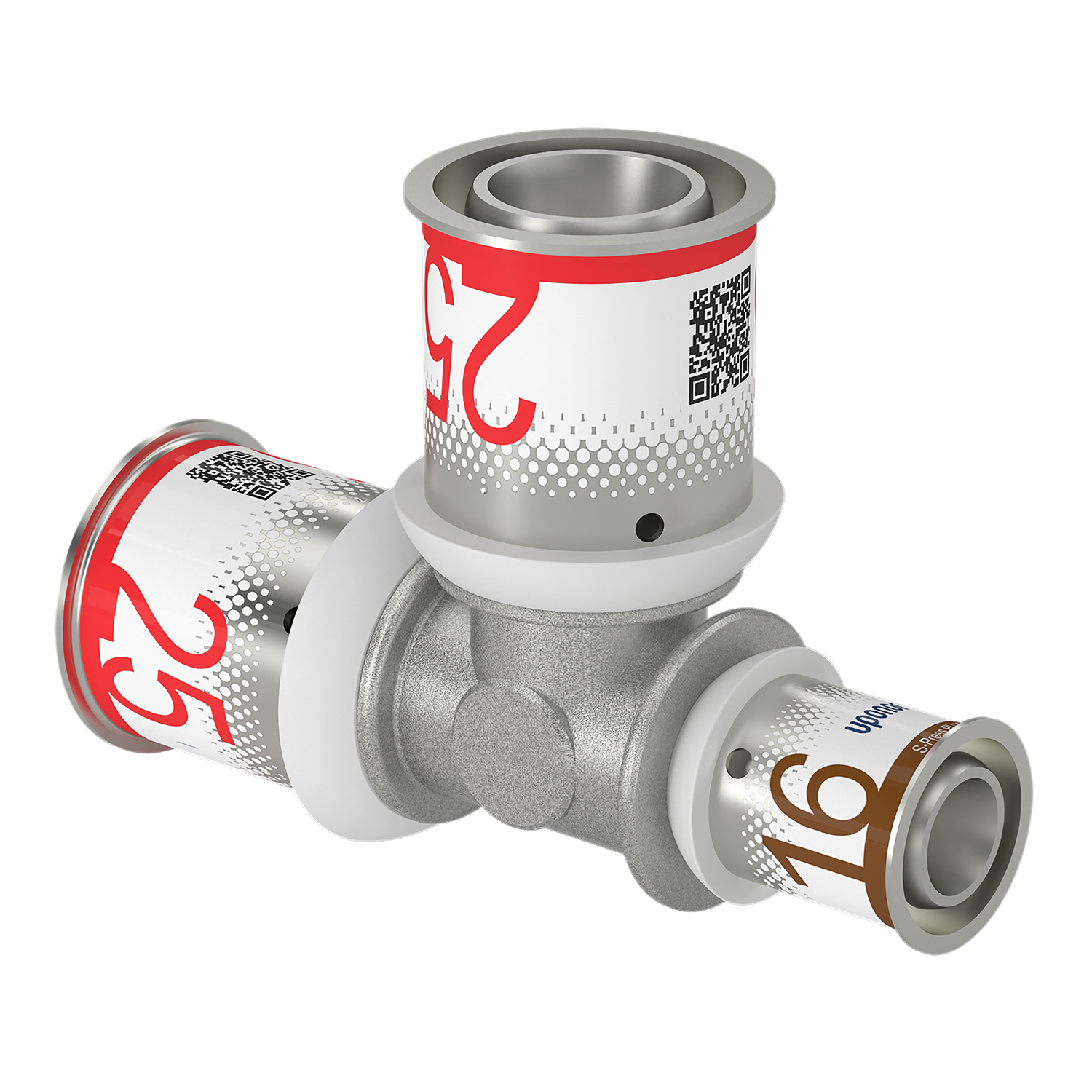 KOMPO T-HAARALIITIN UPONOR 25x25x16 S-PRESS PLUS DR