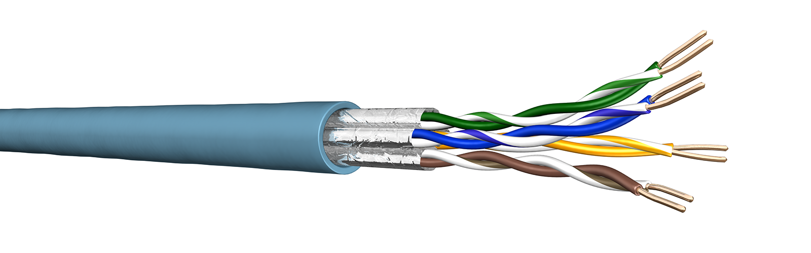 Kabel U/FTP Kat.6A NCS LSOH Blå Dca 500m