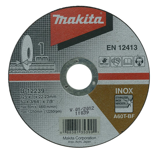 METALO PJOVIMO DISKAS INOX 125X1,2 MM
