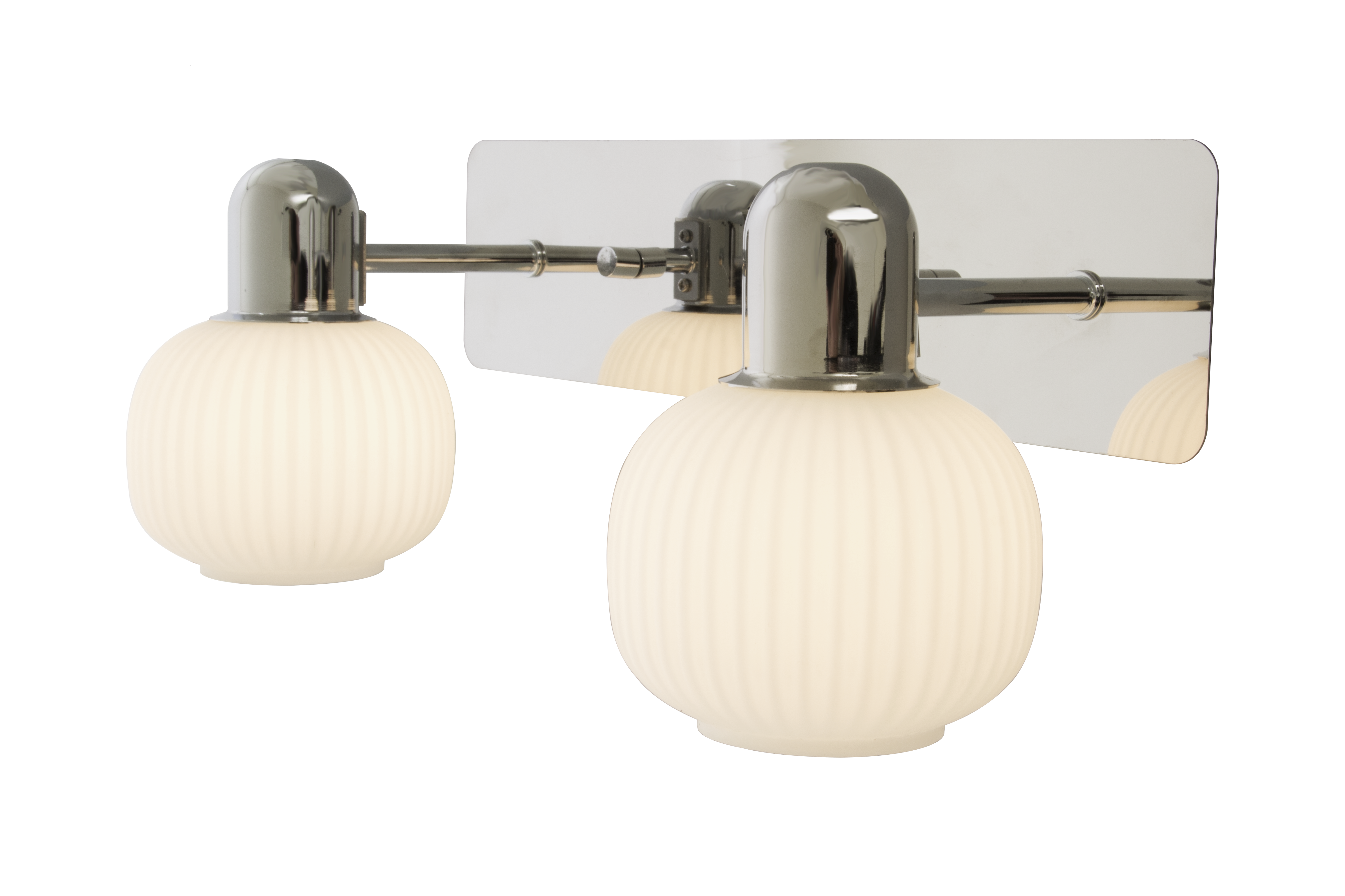 Messina vegg 2 arm krom/hvit