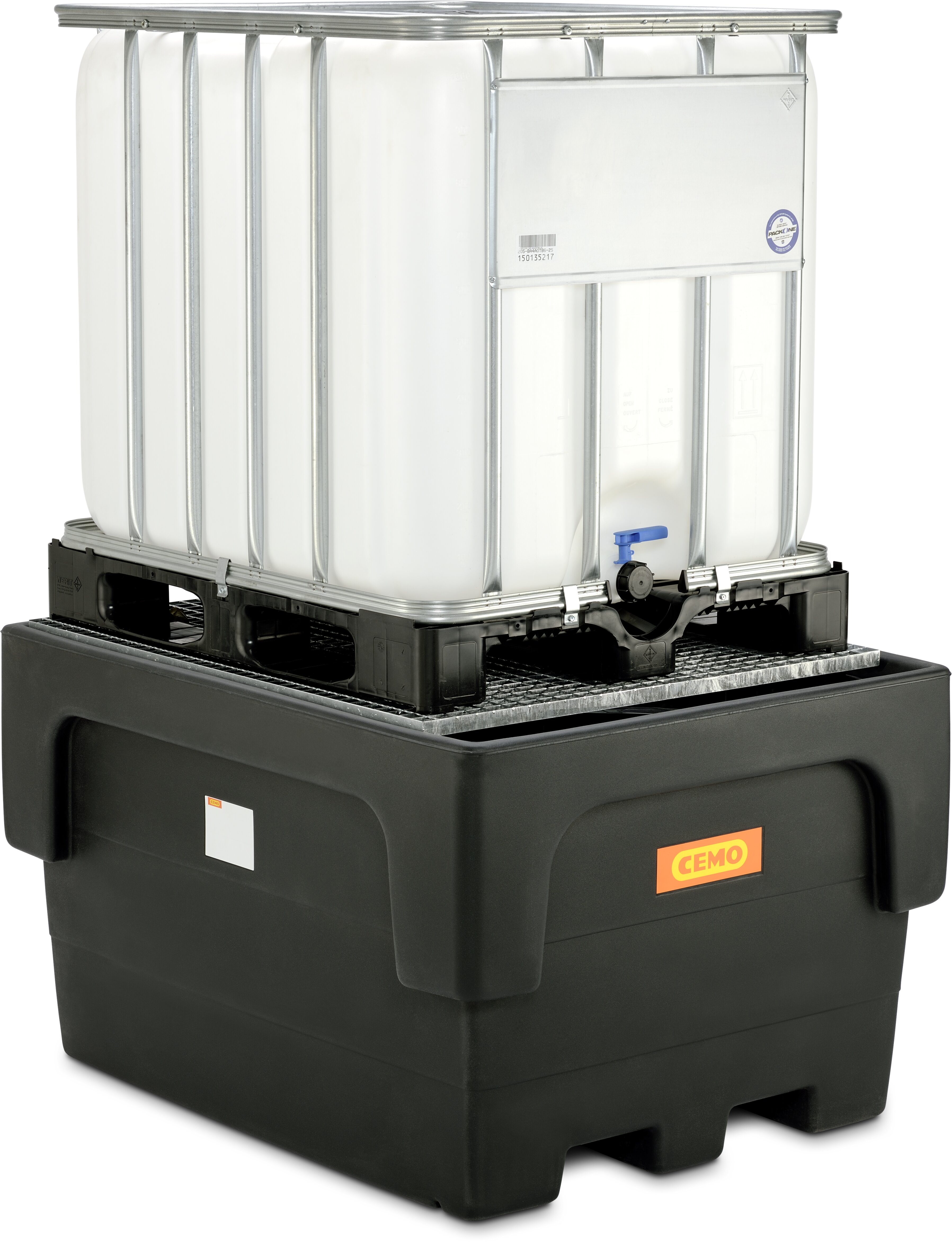 cemo Ibc spill pallet 1100/1-pe galvanized grating