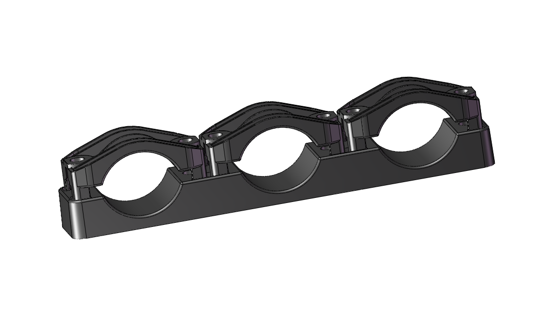 CABLE CLAMP ELRAF TRIPLE KO 75/3 V0 3x48-75mm (M10)