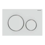 ACTUATOR PLATE GEBERIT SIGMA20 MATT WHITE/CHROME