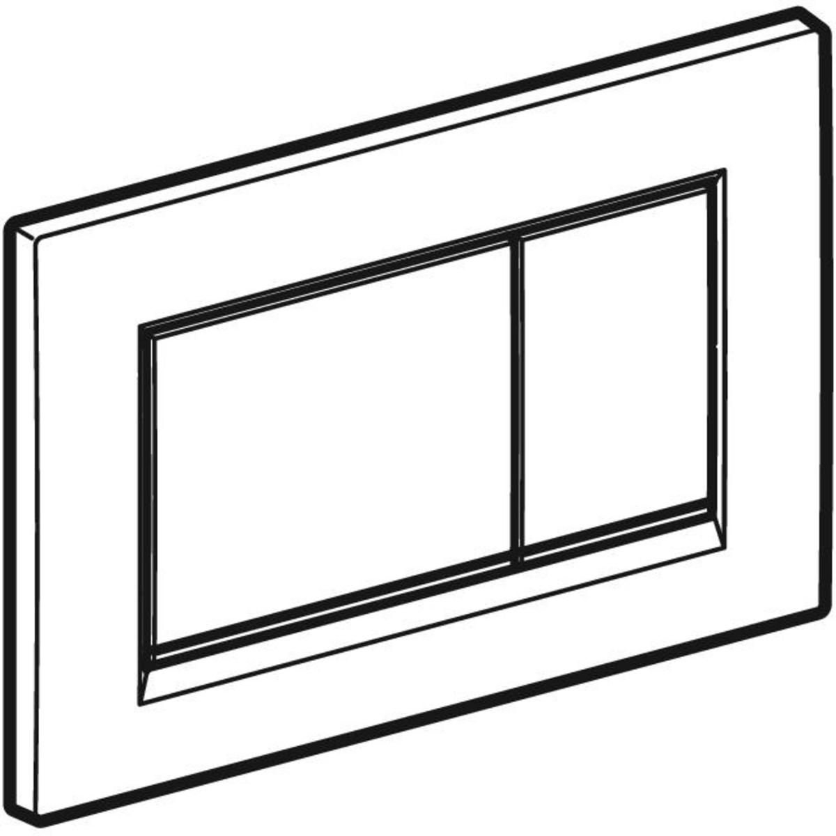 geberit Tryckplatta geberit sigma20 kantig krom/mattkrom